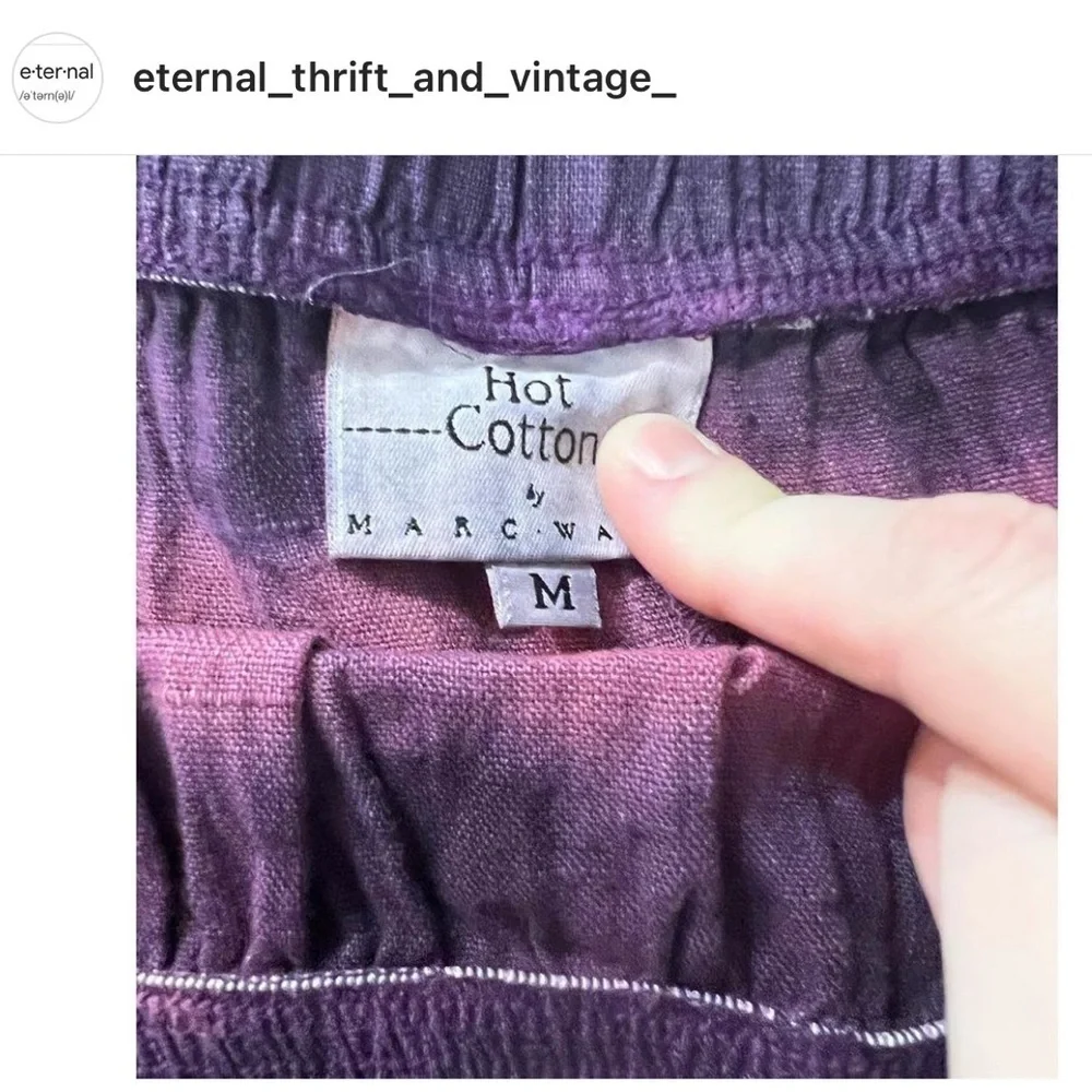 Hot Cotton Purple Black Tie Dye Mini Skirt Medium